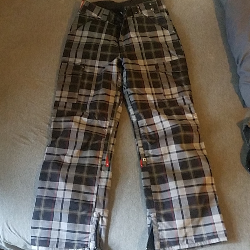 Burton The White Collection plaid dryride pants